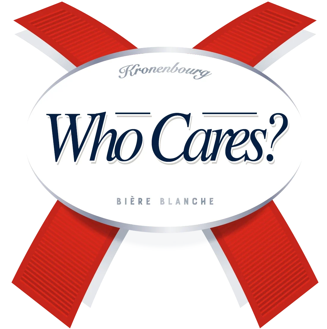 Reworked logo reading 'Who Cares?'