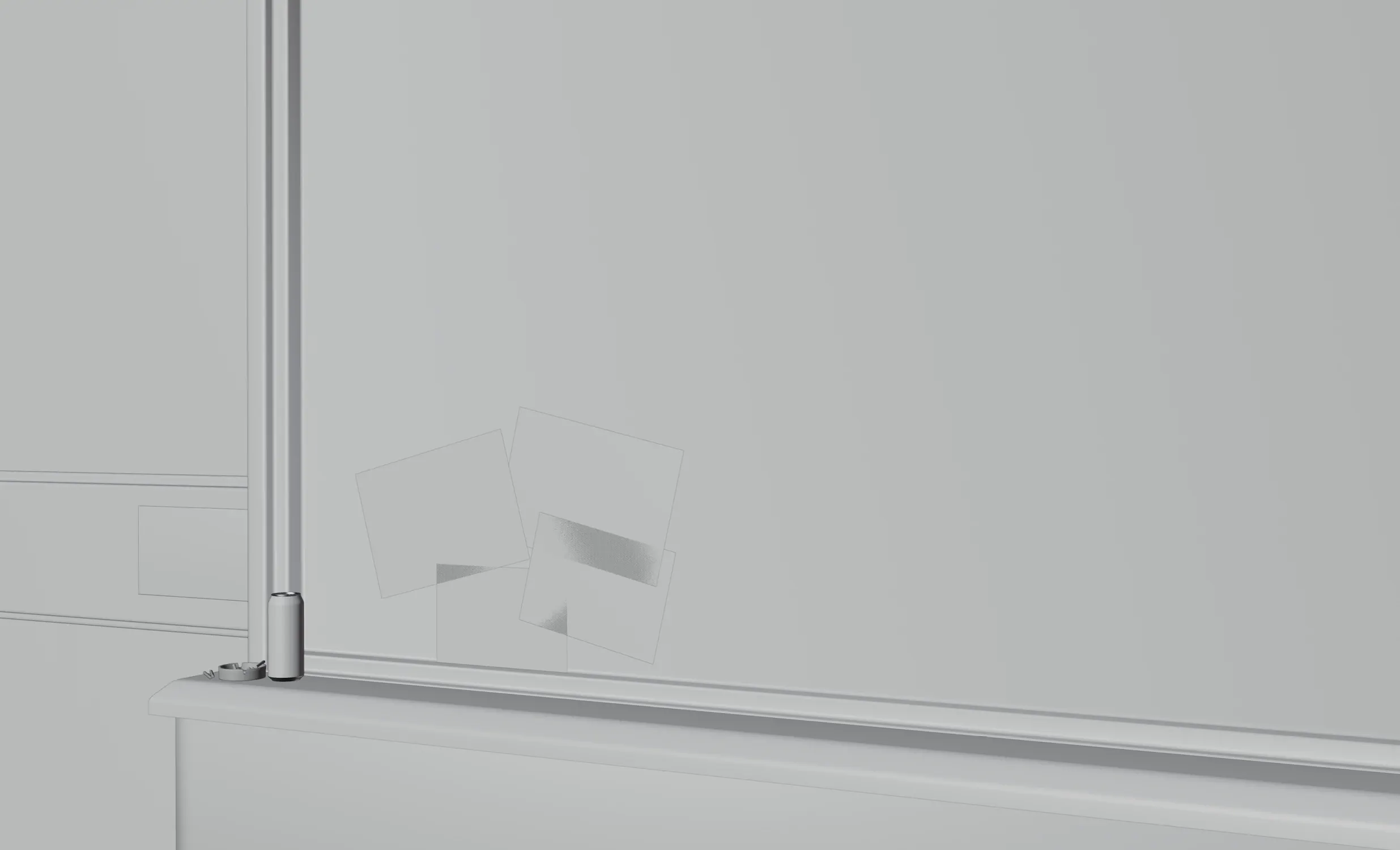 Viewport render of the bar window scene in Blender