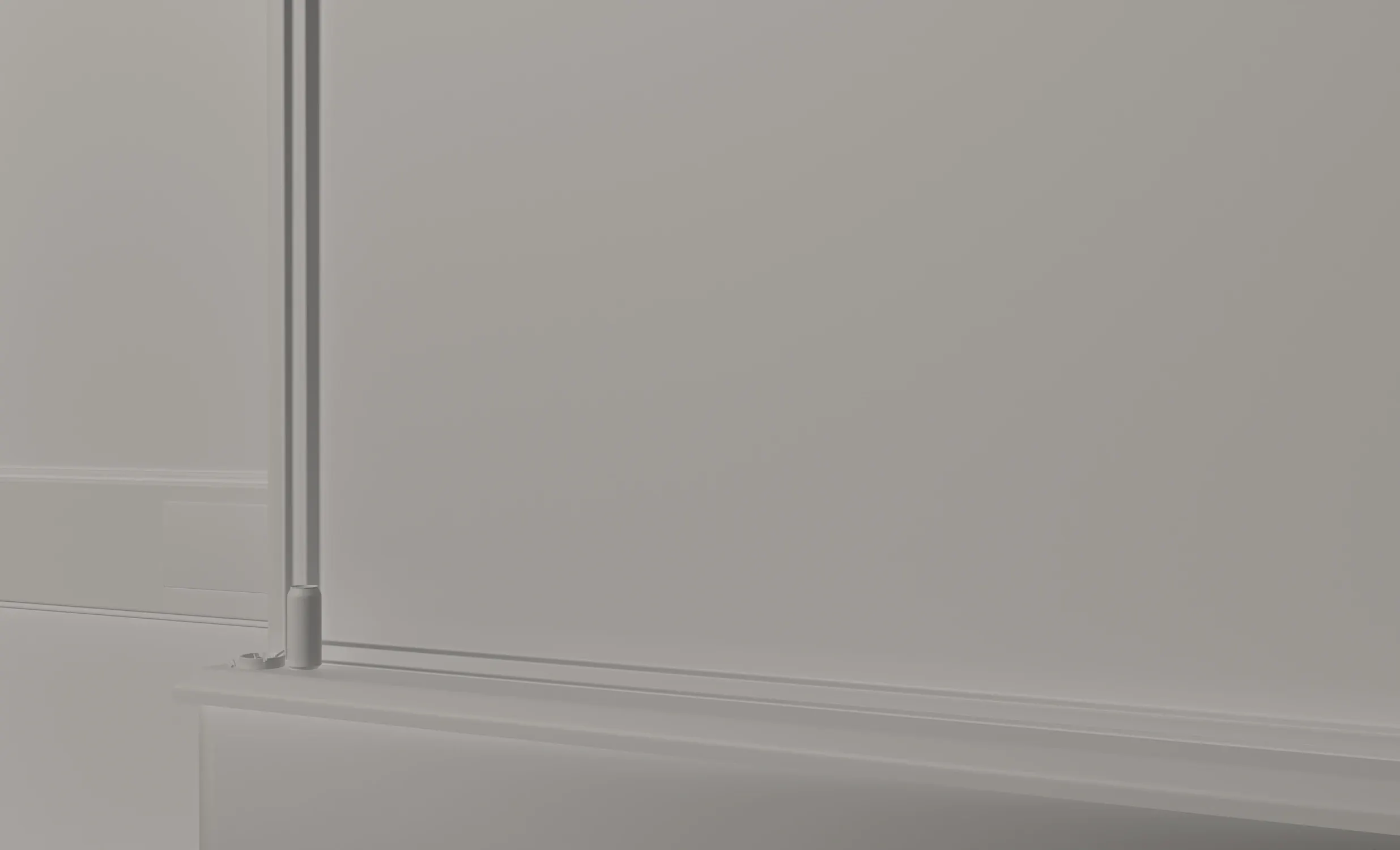 Clay render of the bar window scene in Blender
